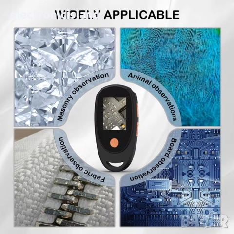 Ръчен цифров микроскоп с 2.0" цветен IPS екран, лупа за деца, 500x увеличение, 8х LED светлини, USB, снимка 2 - Друга електроника - 52669700