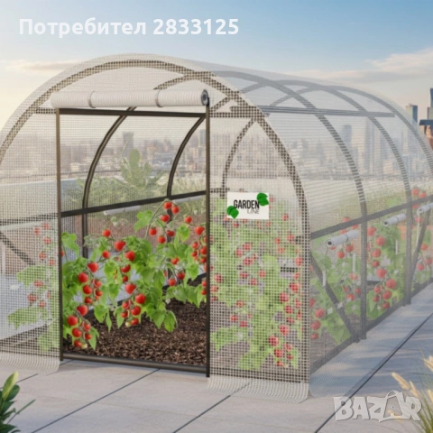 Оранжерия със стабилна поцинкована рамка - професионална защита за вашите култури, снимка 9 - Оранжерии - 53750845