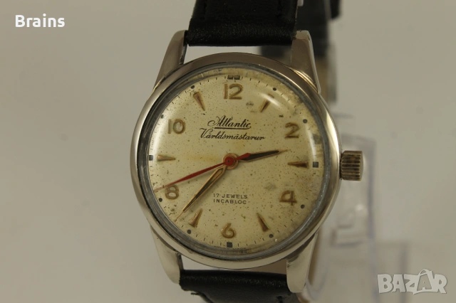 1950's ATLANTIC Worldmaster Швейцарски Ръчен Часовник, снимка 3 - Мъжки - 54201047