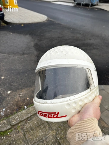 емблематична винтидж каска за мотоциклети Schuberth Speed от 80-те , снимка 2 - Спортна екипировка - 54179820