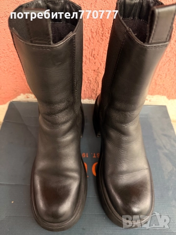 Черни ботуши естествена кожа badura, снимка 7 - Дамски ботуши - 51921949