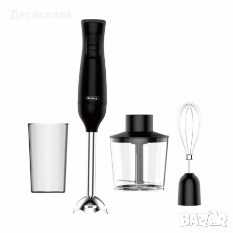Ръчен пасатор 3 в 1 Rosberg R51112OSC, 350W, Метален накрайник, купа 0.7л., Приставка за разбиване, снимка 6 - Чопъри и пасатори - 53556719
