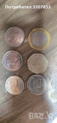 монети Йордания 6 бр, снимка 2 - Нумизматика и бонистика - 50683674