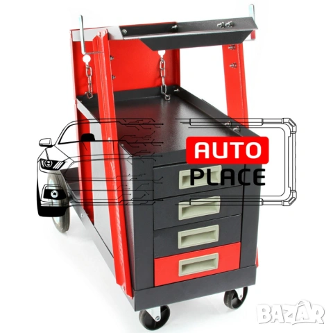 Количка за заваръчни апарати – електрожени с 4 чекмеджета Mar-Pol, снимка 2 - Други инструменти - 53968783