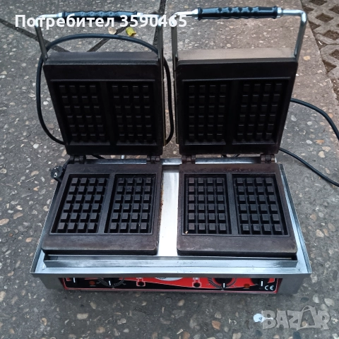 Двоен професионален гофретник, снимка 3 - Обзавеждане на кухня - 52871599