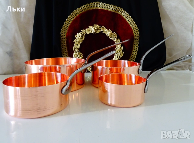 Медна тенджера 1 л.,чиста червена мед. , снимка 10 - Антикварни и старинни предмети - 52553355