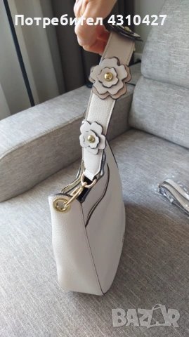 Дамска чанта Nine West в светло бежово, снимка 5 - Чанти - 53995870