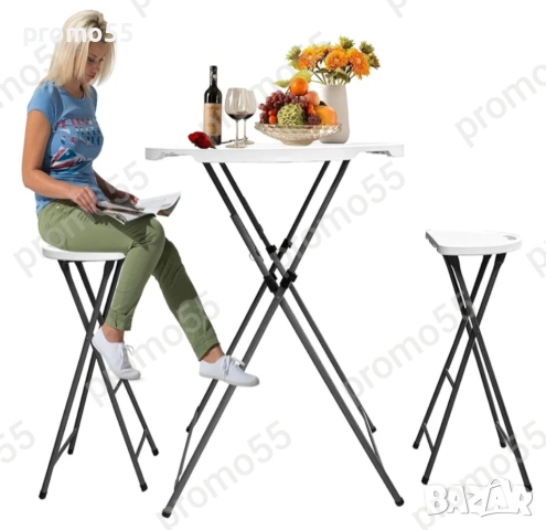 Сгъваема Маса за Кетъринг, Кръгла Коктейлна Маса 80х110см., снимка 11 - Градински мебели, декорация  - 51473245