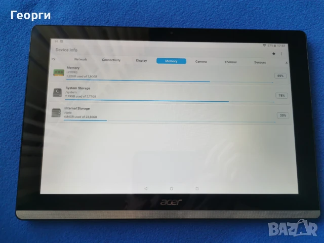 таблет Acer Iconia One 10 (B3-A50FHD), снимка 8 - Таблети - 50585367