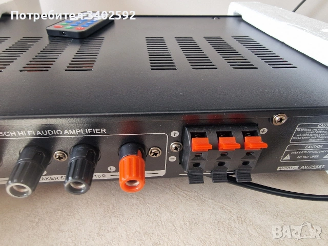 HiFi усилвател, Bluetooth, 800W, MP3/Компютър/DVD/VCD/USB, Дистанционно управление, 5 канала, снимка 5 - Ресийвъри, усилватели, смесителни пултове - 53923027