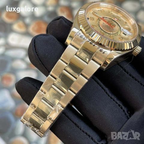 Мъжки часовник Rolex Sky-Dweller Gold с автоматичен механизъм, снимка 3 - Мъжки - 51399485