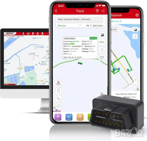 GPS тракер с безкабелен монтаж в OBD порт, подслушване, превишена скорост, геозони, история, снимка 16 - Аксесоари и консумативи - 49282276