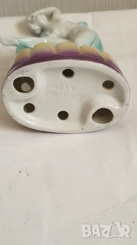 Танцуваща дама с воал Фигурка на цвете жаба Арт Нуво, снимка 8 - Колекции - 53866322