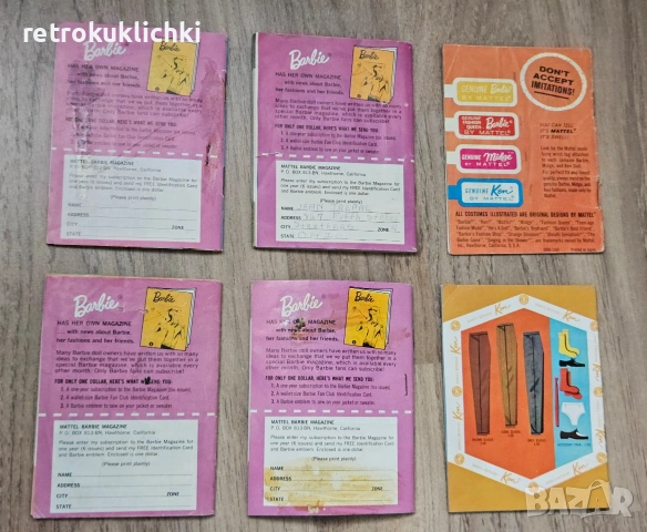 Винтидж мини каталози на Барби Barbie, снимка 4 - Кукли - 53559316