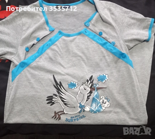 Нощници за кърмене, снимка 2 - Дрехи за бременни - 52467962