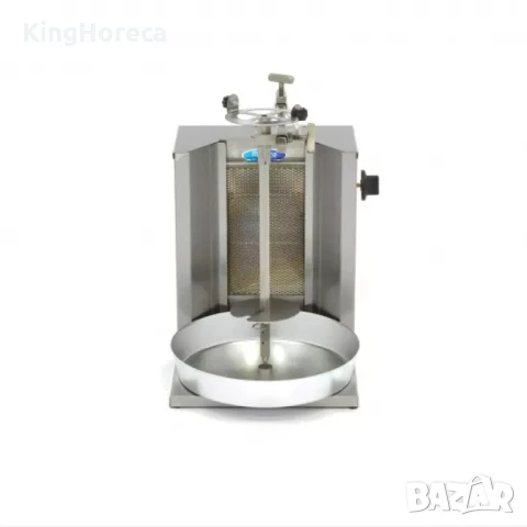 Газов грил за дюнер – 1 горелка, капацитет 10 кг, ръчно въртене