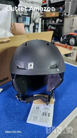 Ски Сноуборд Каска Salomon Pioneer Lt Ski Helmet Black Silver L41158100 , снимка 3 - Зимни спортове - 49811632