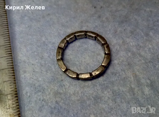 СТАР СТИЛНО ОРНАМЕНТИРАН СРЕБЪРЕН ПРЪСТЕН Тип ХАЛКА ОКСИДИРАНО СРЕБРО 925 ПРОБА 36978, снимка 9 - Пръстени - 49682882