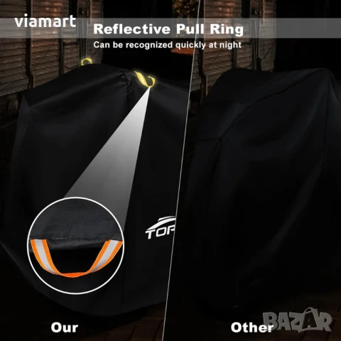 Калъф за колело Toptrek 210T - водоустойчиво покривало за 2 велосипеда, снимка 5 - Аксесоари за велосипеди - 50526467