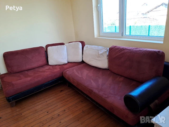 Ъглова холова гарнитура, снимка 6 - Дивани и мека мебел - 53778145