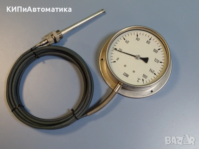 термометър биметален с капилярен датчик(сонда) WEC 3098/4 Ф160mm, 0/+160°C, снимка 7 - Резервни части за машини - 54205425