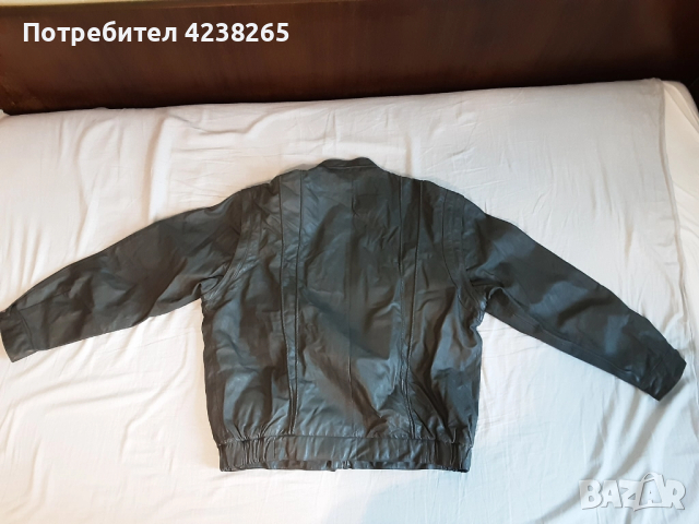 яке "Trapper" естествена кожа, сиво,№58 свалящи се ръкави, снимка 2 - Якета - 52311336