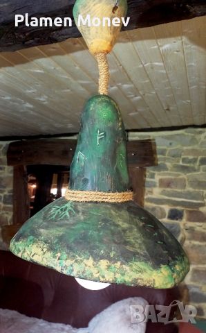 Ръчно изработена винтидж дизайнерска лампа "FANTASY WIZARDS HAT", снимка 3 - Декорация за дома - 45280797