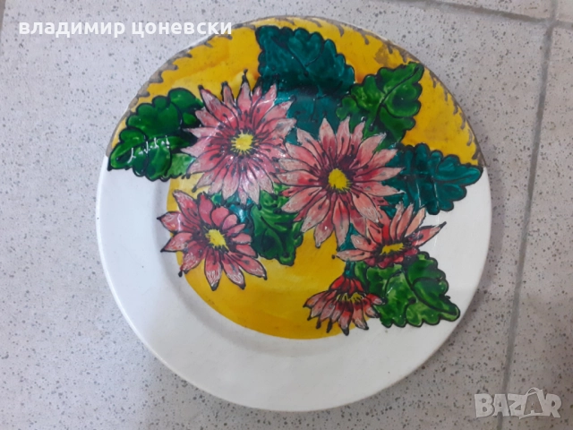 Ръчно рисувана чиния,декорация