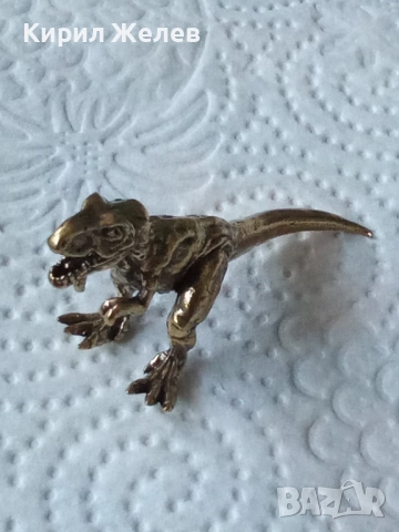 Малка бронзова фигура на тиранозавър 52524, снимка 8 - Антикварни и старинни предмети - 52730240