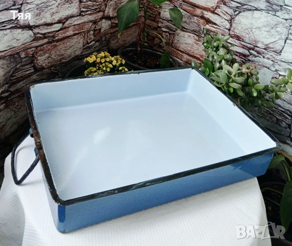 Голяма емайлирана тава 