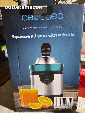 Сокоизстисквачка Cecotec Essentialvita Hyden 120 Hybrid, снимка 9 - Сокоизстисквачки и цитрус преси - 53234785