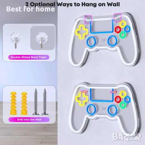 Неонови табели Rysker за стенен декор с 200+ RGB светлини, снимка 4 - Лампи за стена - 53435445