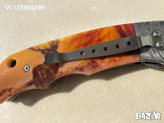 Сгъваем ловен нож Русия -Ст.65х13 ; размери 95х215, снимка 3 - Ножове - 53914210