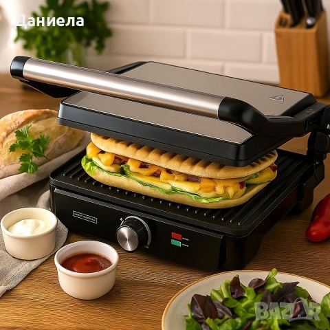 Тостер-грил 2 в 1 Royalty Line RL-PG7937 , снимка 2 - Тостери - 53016234