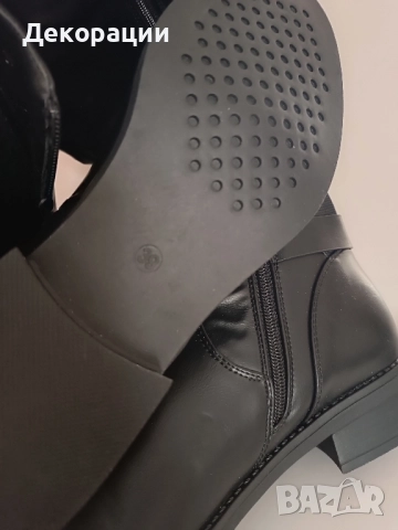 нови дамски високи черни ботуши , снимка 5 - Дамски ботуши - 52535089