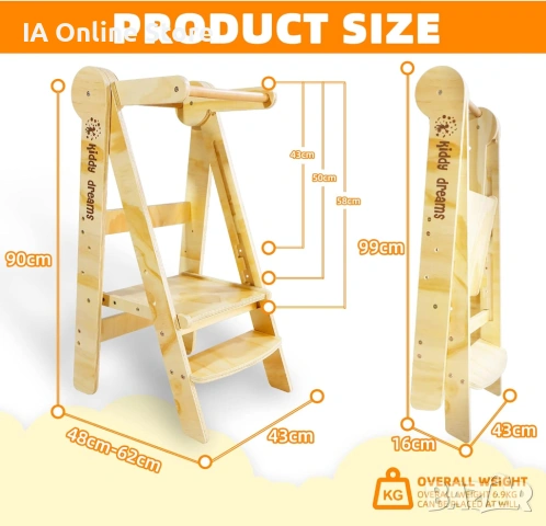 Сгъваема кула на Монтесори Kiddy Dreams, снимка 4 - Други - 53614732