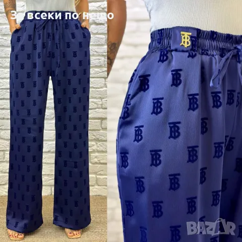 Burberry Дамски Сатенен Панталон Бърбъри - 2 Налични Цвята Код A507, снимка 3 - Панталони - 50104468