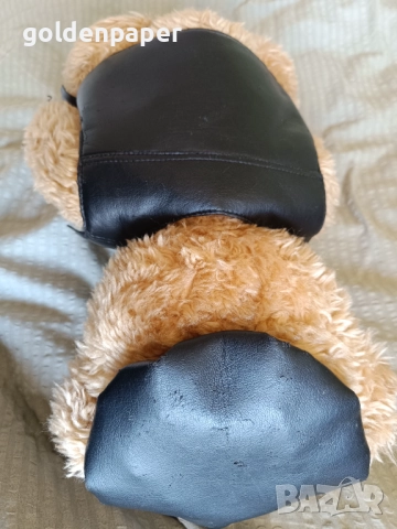 Плюшен мечок Моторджия 45 см употребяван с износване по кожата, снимка 11 - Колекции - 52129015