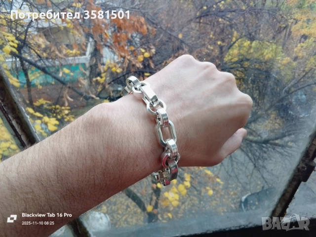 Сребърна Гривна-49грама.🇧🇬, снимка 3 - Гривни - 52358461