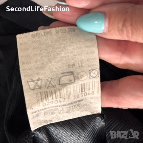 Мъжко бомбър яке Hugo Boss Vintage размер 52 L черно, снимка 5 - Якета - 52165153