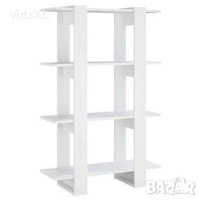 vidaXL Библиотека/разделител за стая, бяла, 80x30x123,5 см(SKU:811574
