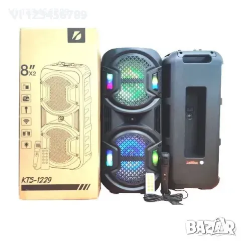 Караоке колона KTS 1229 с Bluetooth и Микрофон, снимка 2 - Bluetooth тонколони - 48931839