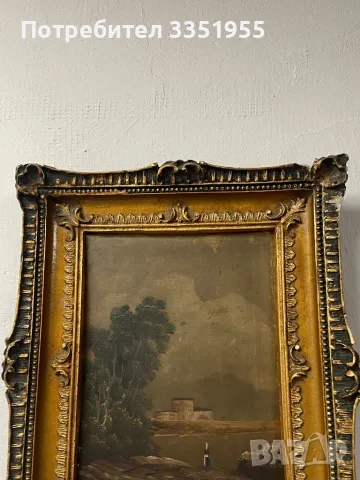 Стара Гръцка картина с красива рамка, снимка 7 - Картини - 50335911