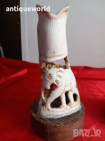 Статуетки СЛОНОВА Кост , Слончета и Жирафи, снимка 2 - Антикварни и старинни предмети - 51136700