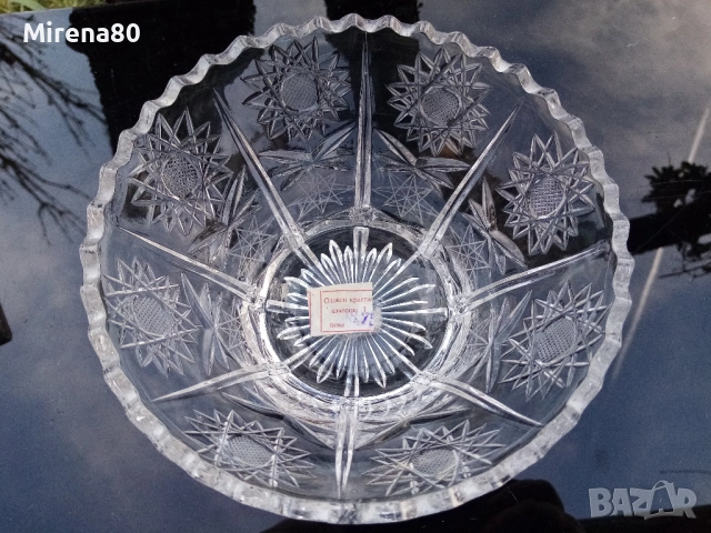 Българска кристална фруктиера - нова !, снимка 5 - Антикварни и старинни предмети - 54134827