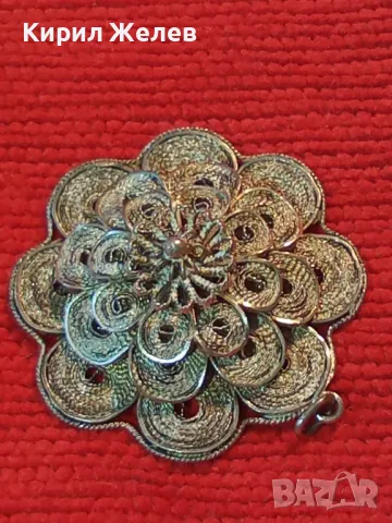 СТАРИНЕН ФИЛИГРАНЕН СРЕБЪРЕН МЕДАЛЬОН ЦВЕТЕ СРЕБРО ВИСОКА ПРОБА с ВЪРТЯЩИ се ФЛОРАЛНИ ЕЛЕМЕНТИ 25292, снимка 14 - Антикварни и старинни предмети - 49886635