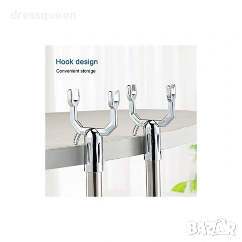 4828 Разтегателен метален прът за закачалки, 96-160 см, сребрист, снимка 6 - Други стоки за дома - 53733127