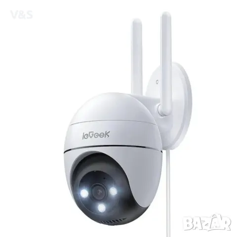 Външна камера ieGeek ZS-GQ2, WiFi, 3MP, бяла,2 бр комплект, снимка 14 - Камери - 48906225