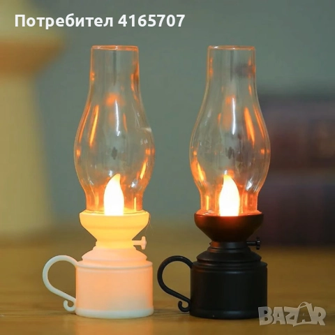 LED винтидж декоративна лампа с трептяща светлина, снимка 2 - Други - 52815487