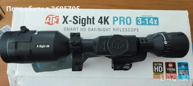 Продавам дневно - нощно ATN Sight 4K PRO 3-14x  в перфектно състояние, снимка 2 - Оборудване и аксесоари за оръжия - 48045459